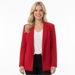 Dumas red blazer jacket pure wool size 4